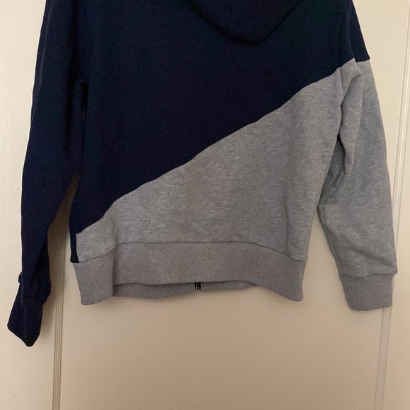 lea & viola navy and gray floral zip hoodie size: L - Picture 8 of 8